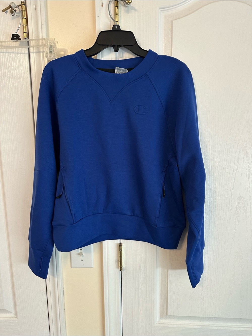 Champion Blue Pullover Sweatshirt with Subtle Logo